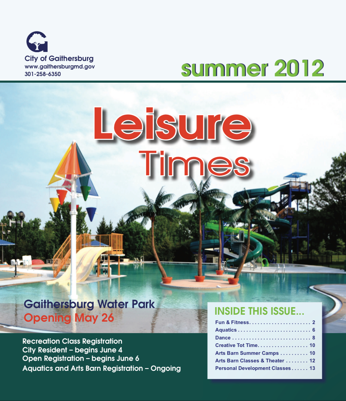 Published Leisure Times Summer 2012 cover featuring photography by Nika B